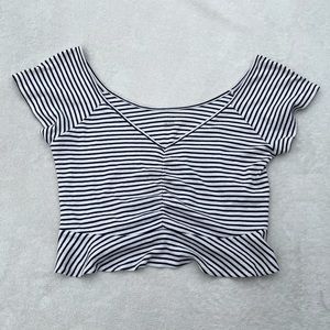 American Eagle Striped Crop Top